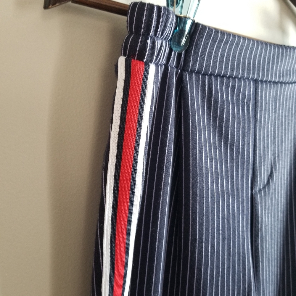 Ardene Navy Blue Pin Striped Pants Size Small - Picture 12 of 16